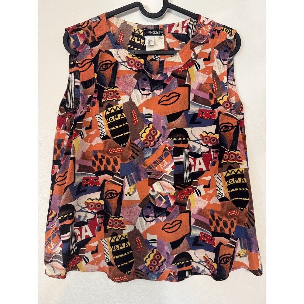 Fendi Multicolor Abstract Tank Top